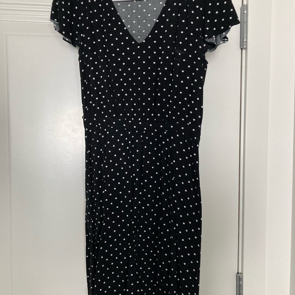 Old Navy Black and White Polka Dot Mini Dress